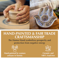 Large Hamsa Dipper Plate & Serving Set