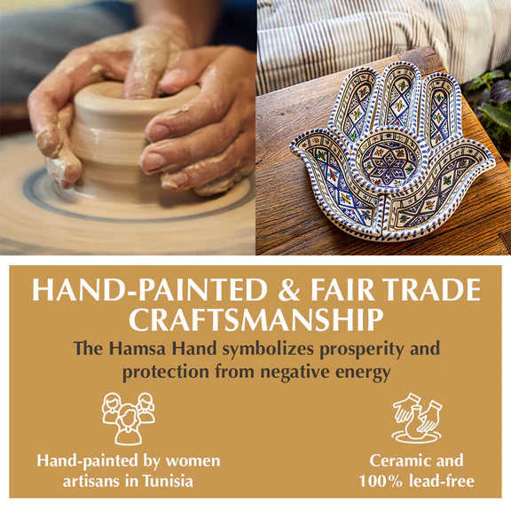 Large Hamsa Dipper Plate & Serving Set