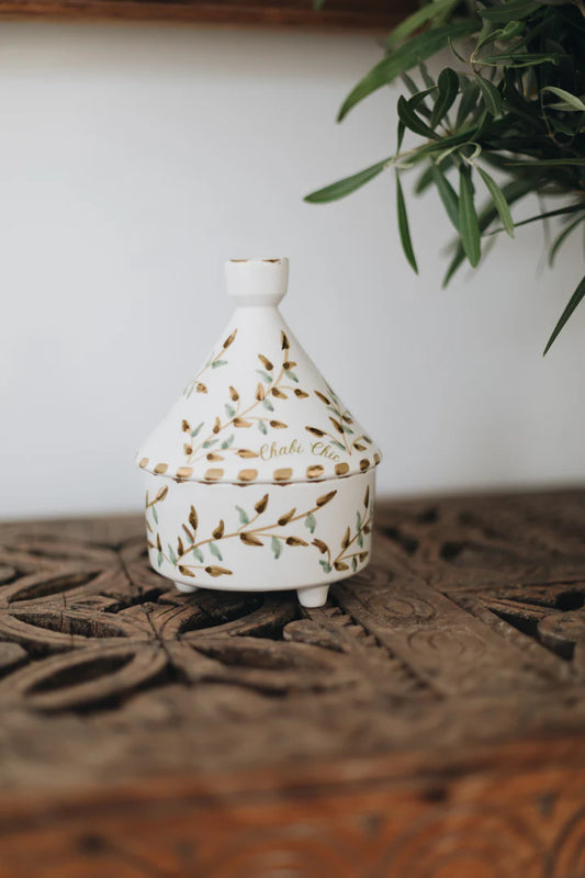 MOYENNE BOITE TAJINE FEUILLES GOLD