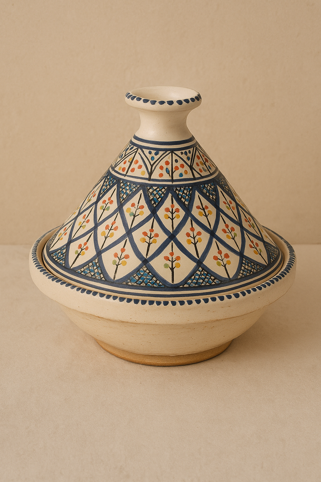 Tajine en céramique décorative – Motif bleu