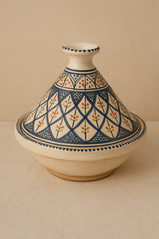 Tajine en céramique décorative – Motif bleu