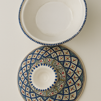Tajine en céramique décorative – Motif bleu